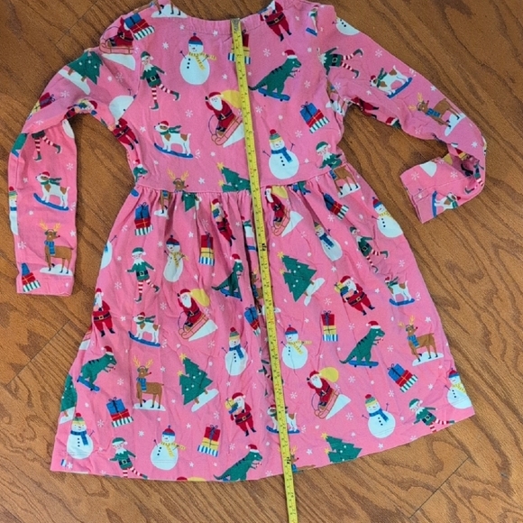 Mini Boden Pink Snowman Dress - Picture 3 of 3